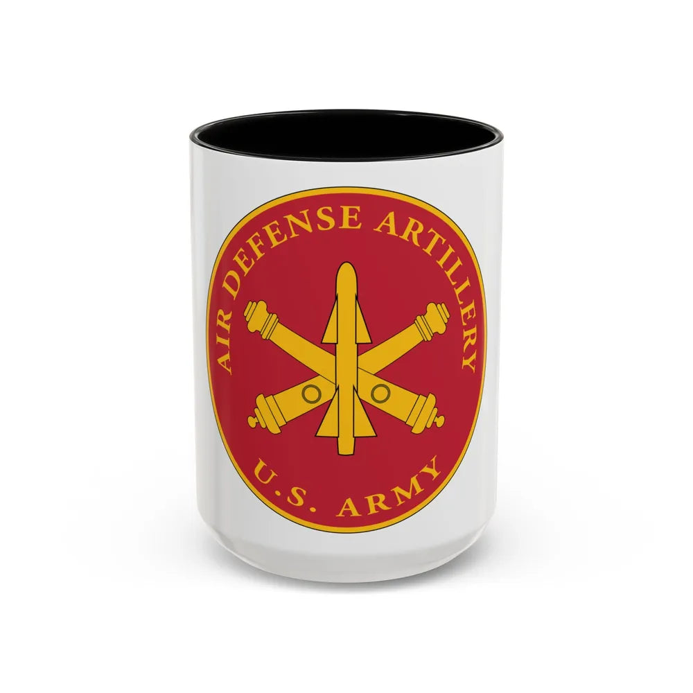 USAADAPLAQUE Air Defense Artillery Branch (U.S. Army) Accent Coffee Mug 15oz Black - Go Mug Yourself