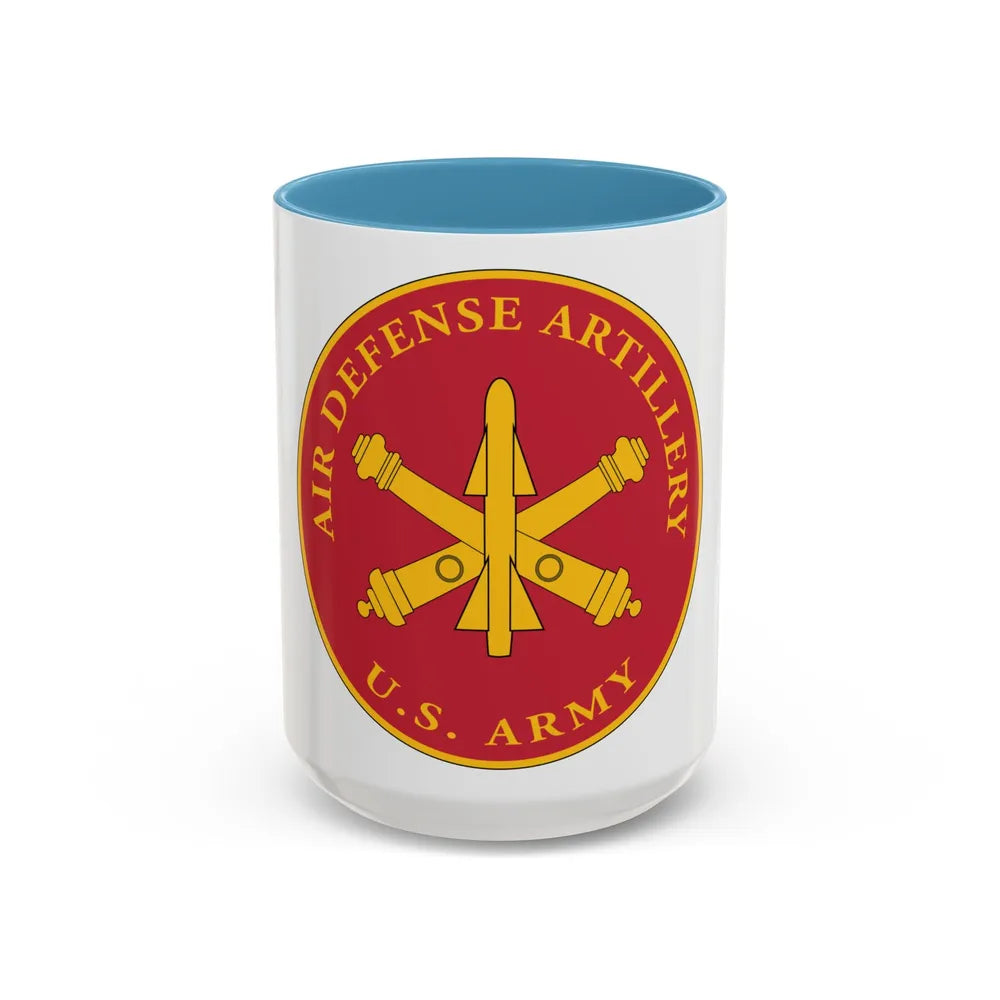 USAADAPLAQUE Air Defense Artillery Branch (U.S. Army) Accent Coffee Mug 15oz Light Blue - Go Mug Yourself