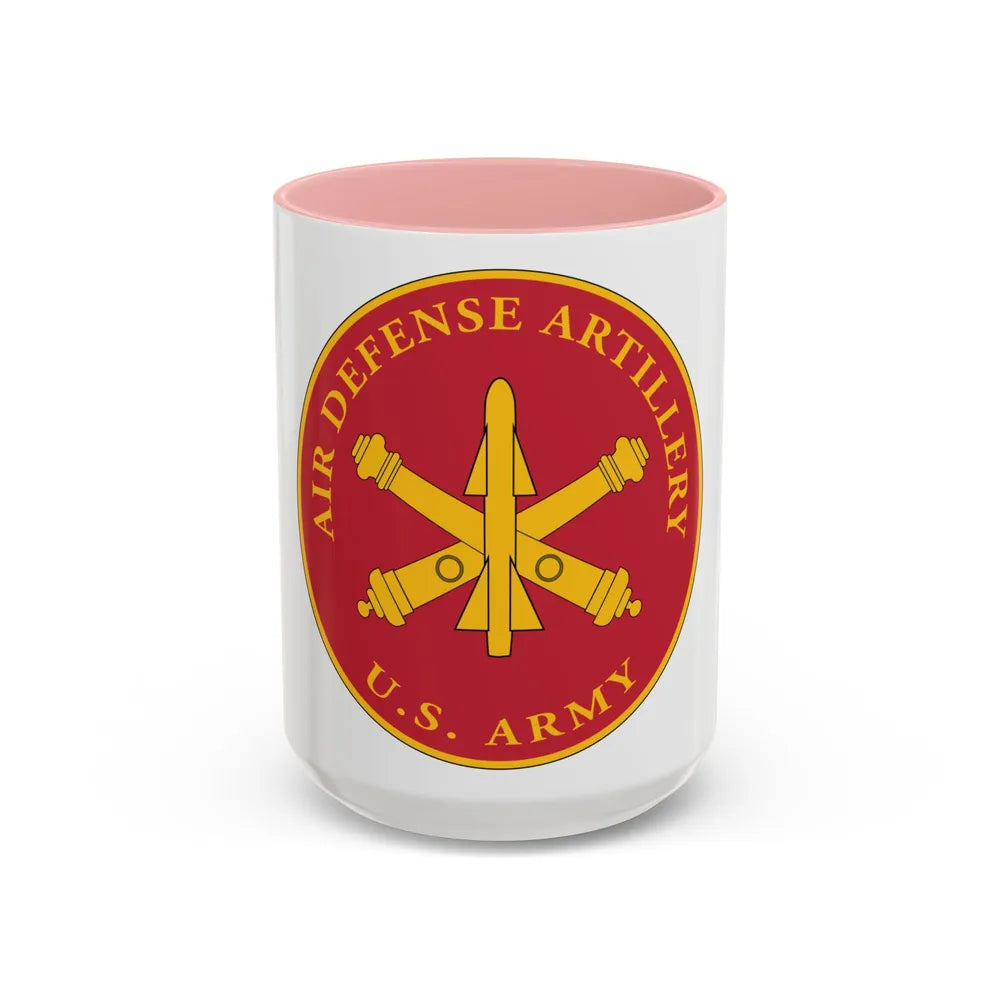 USAADAPLAQUE Air Defense Artillery Branch (U.S. Army) Accent Coffee Mug 15oz Pink - Go Mug Yourself