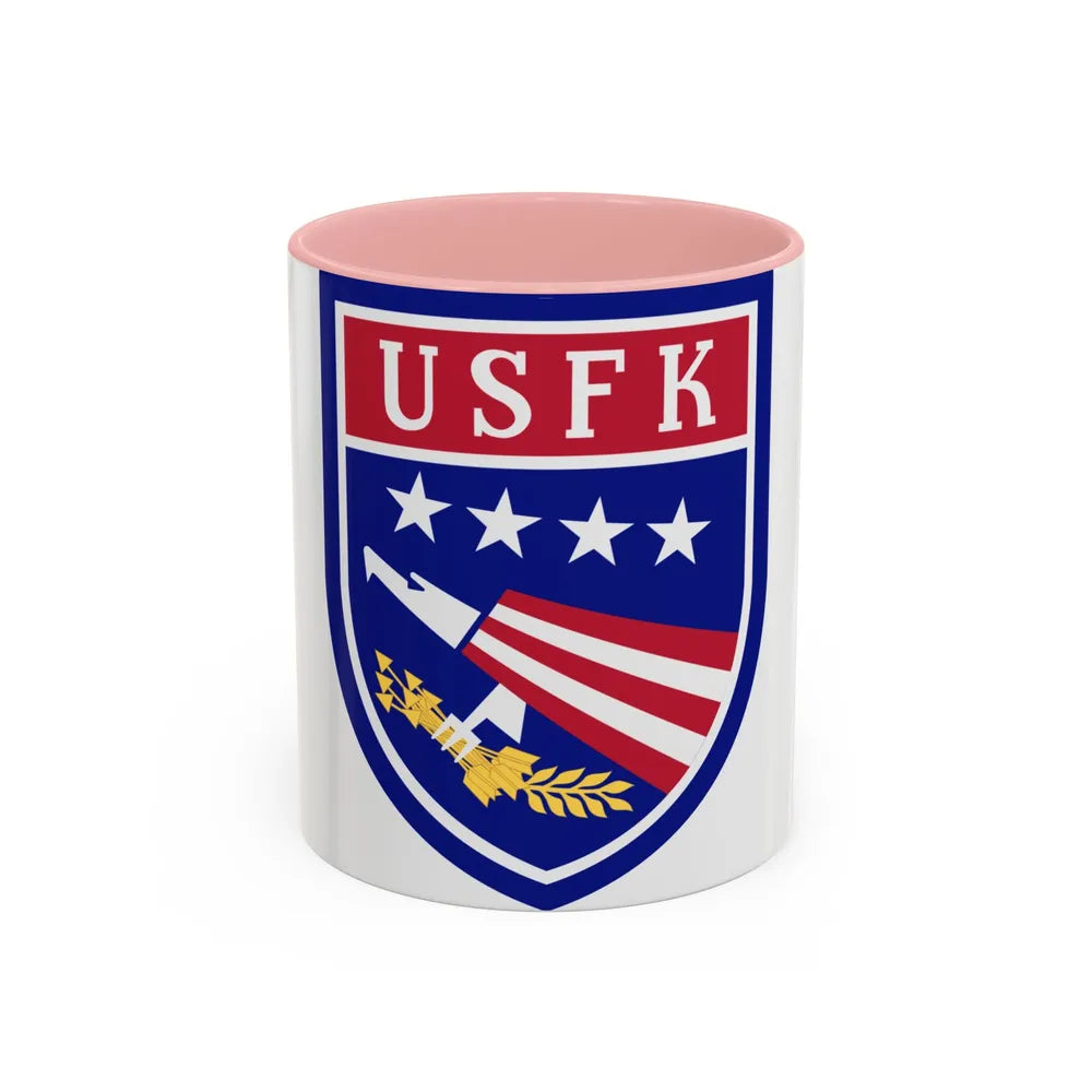 USAE United States Forces Korea (U.S. Army) Accent Coffee Mug 11oz Pink - Go Mug Yourself