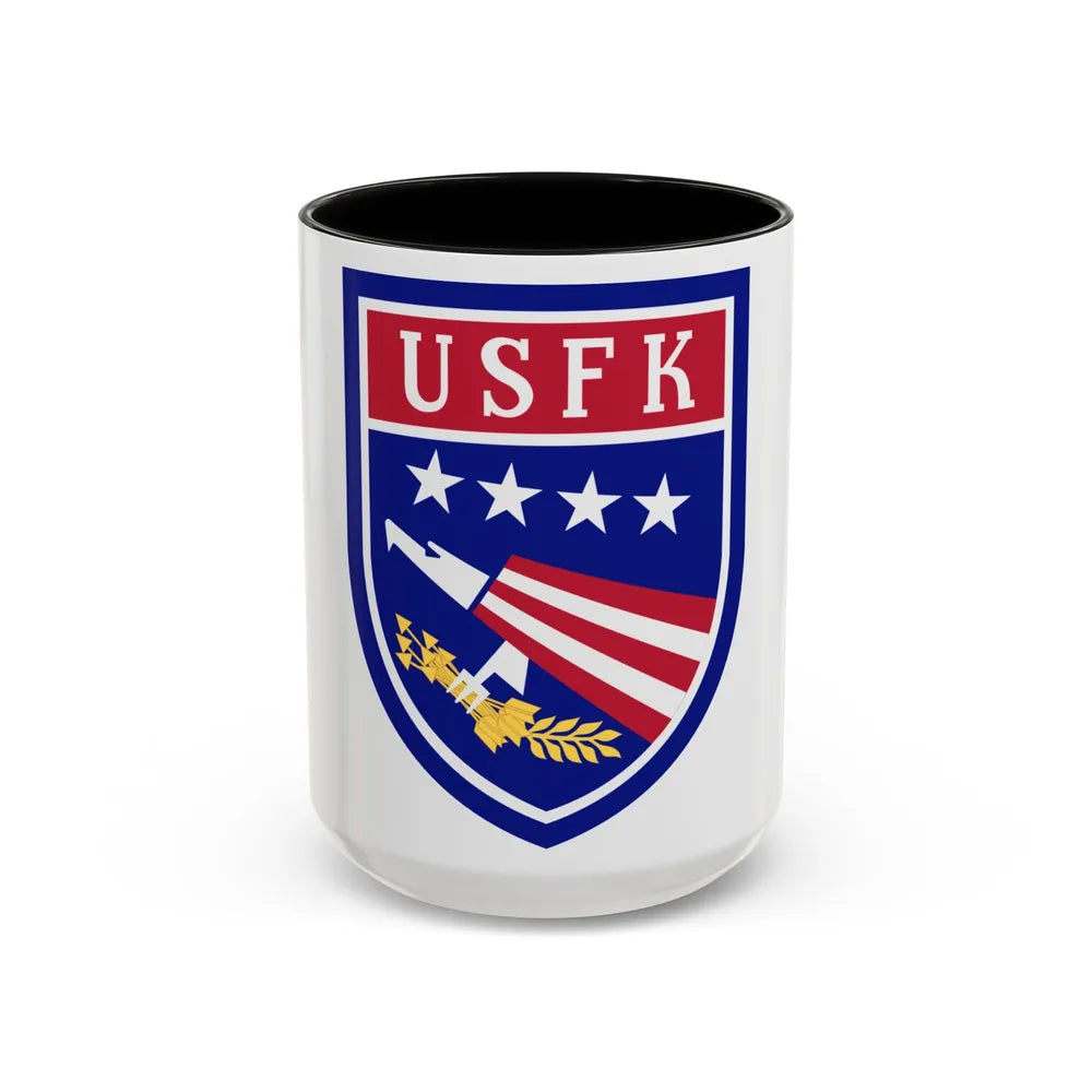 USAE United States Forces Korea (U.S. Army) Accent Coffee Mug 15oz Black - Go Mug Yourself