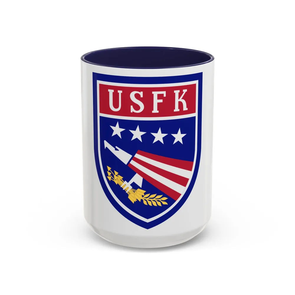 USAE United States Forces Korea (U.S. Army) Accent Coffee Mug 15oz Navy - Go Mug Yourself