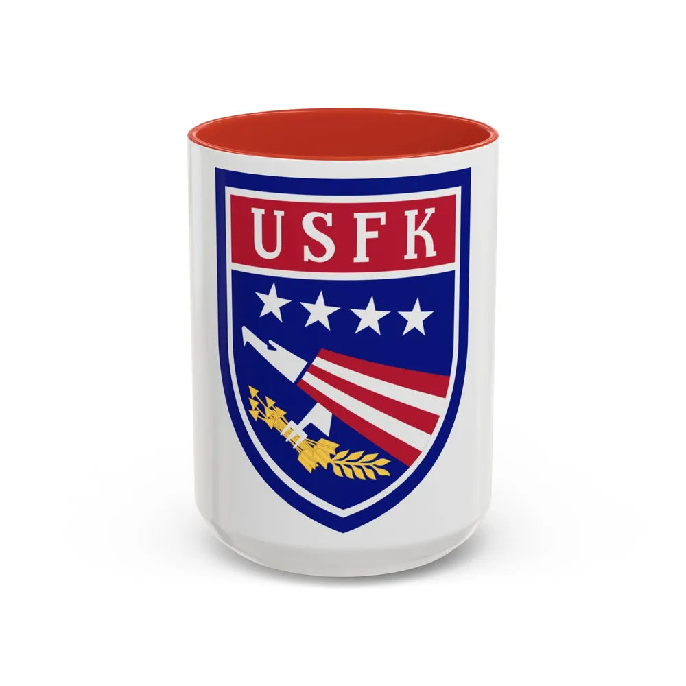 USAE United States Forces Korea (U.S. Army) Accent Coffee Mug 15oz Red - Go Mug Yourself