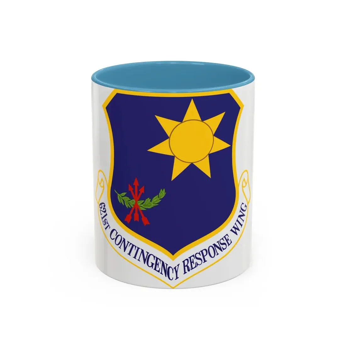 USAF 621st Contigency Response Wing (U.S. Air Force) Accent Coffee Mug 11oz Light Blue - Go Mug Yourself