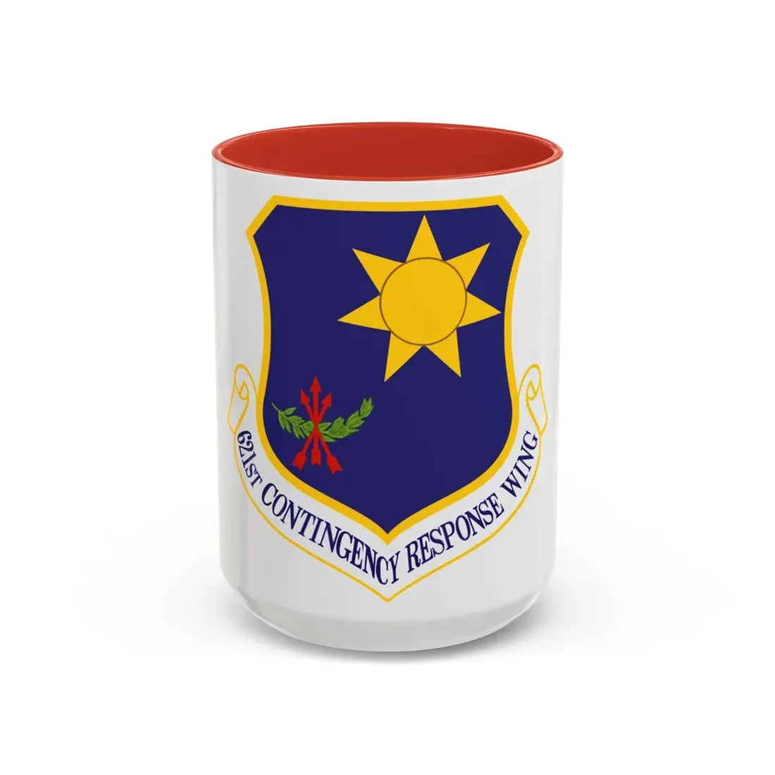 USAF 621st Contigency Response Wing (U.S. Air Force) Accent Coffee Mug 15oz Red - Go Mug Yourself