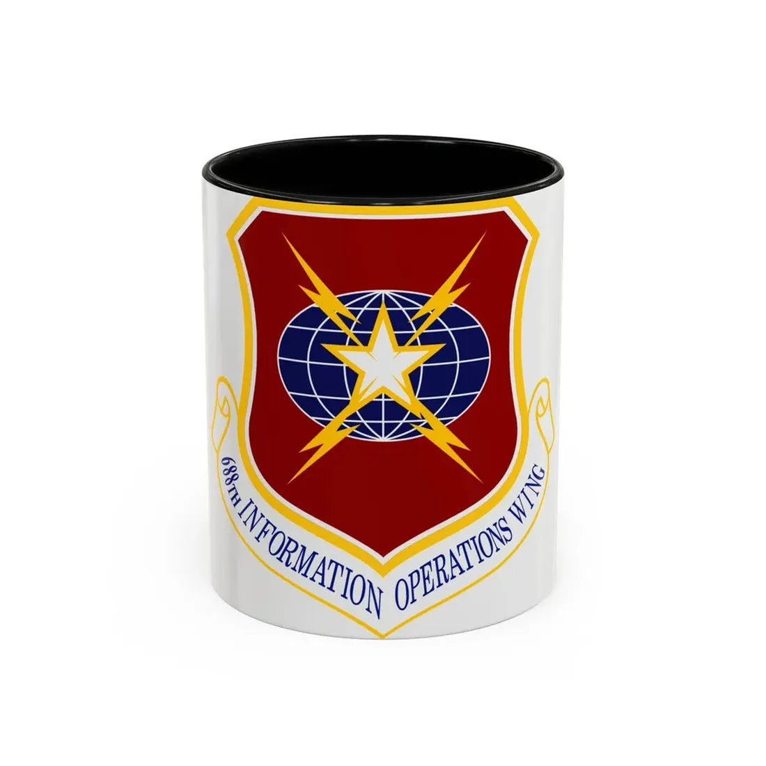 USAF 688th Information Operations Wing (U.S. Air Force) Accent Coffee Mug 11oz Black - Go Mug Yourself