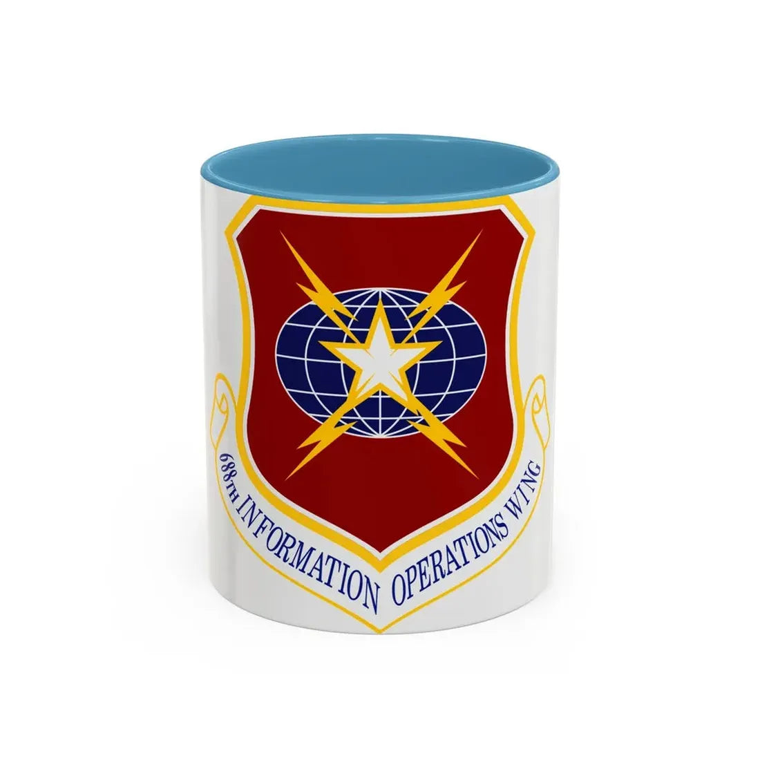 USAF 688th Information Operations Wing (U.S. Air Force) Accent Coffee Mug 11oz Light Blue - Go Mug Yourself