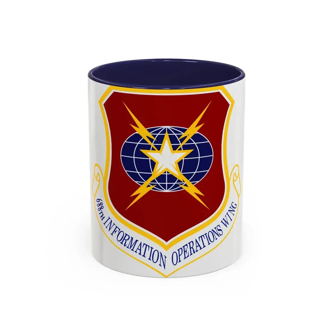 USAF 688th Information Operations Wing (U.S. Air Force) Accent Coffee Mug 11oz Navy - Go Mug Yourself