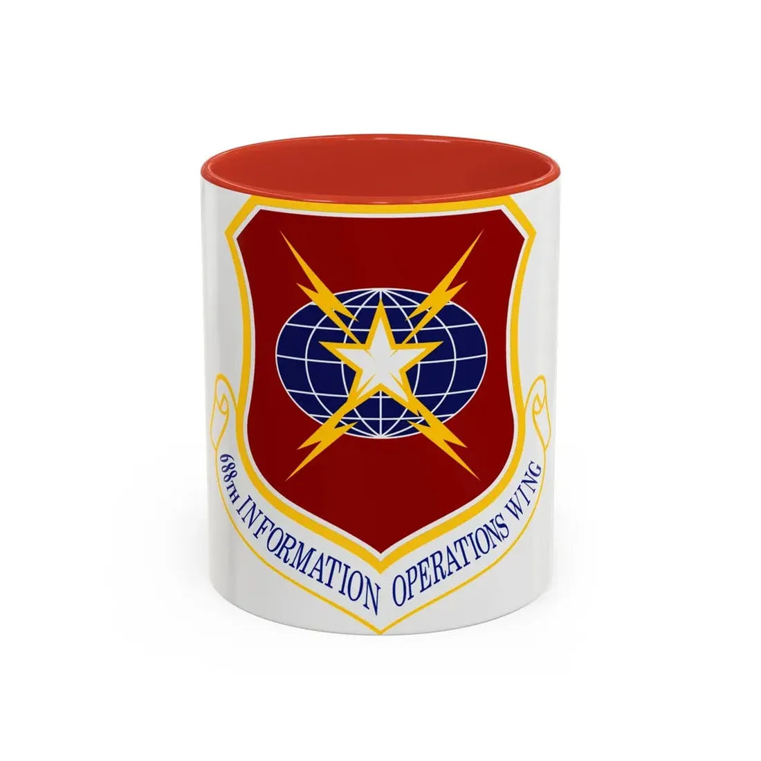 USAF 688th Information Operations Wing (U.S. Air Force) Accent Coffee Mug 11oz Red - Go Mug Yourself