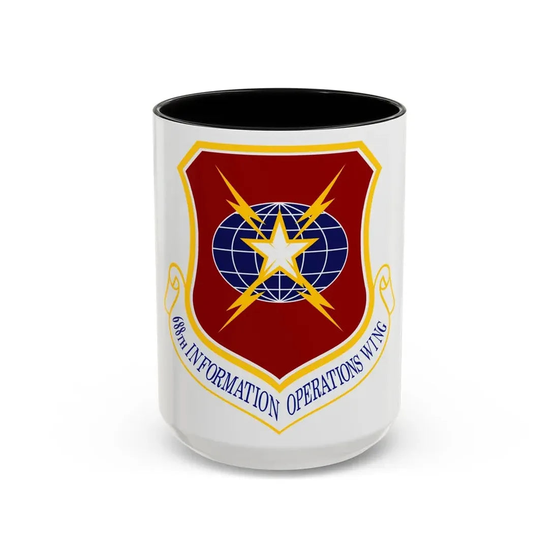 USAF 688th Information Operations Wing (U.S. Air Force) Accent Coffee Mug 15oz Black - Go Mug Yourself