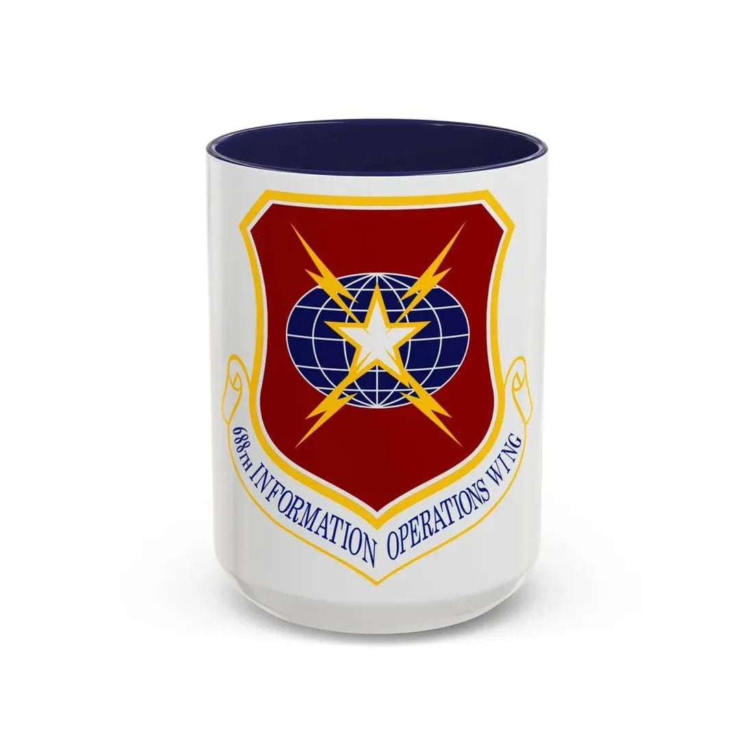 USAF 688th Information Operations Wing (U.S. Air Force) Accent Coffee Mug 15oz Navy - Go Mug Yourself