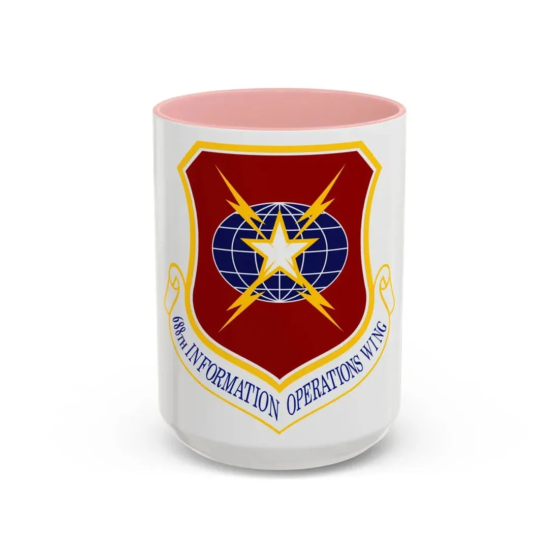 USAF 688th Information Operations Wing (U.S. Air Force) Accent Coffee Mug 15oz Pink - Go Mug Yourself