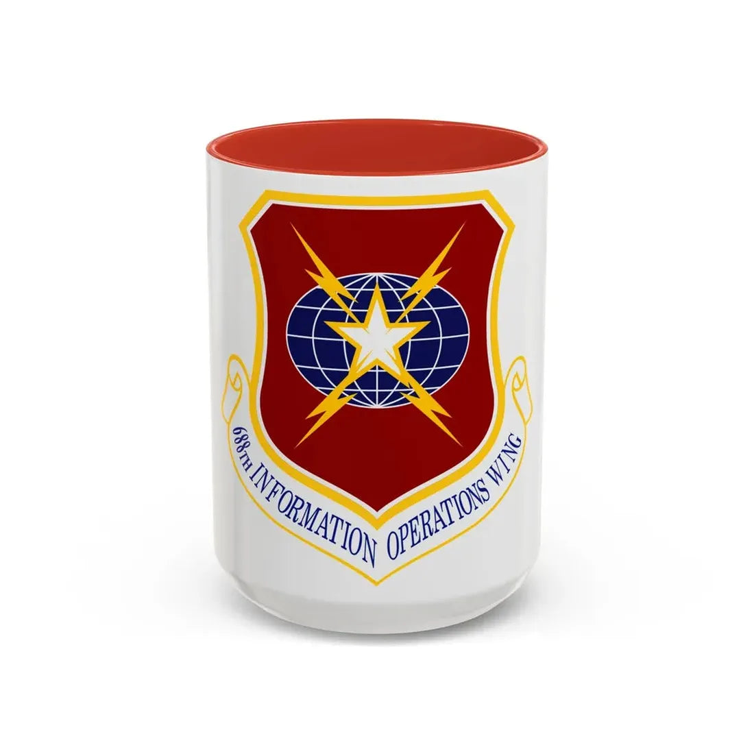 USAF 688th Information Operations Wing (U.S. Air Force) Accent Coffee Mug 15oz Red - Go Mug Yourself