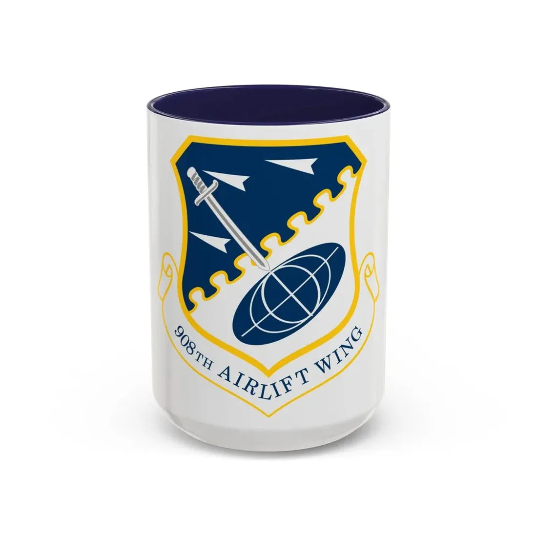 USAF 908th Airlift Wing (U.S. Air Force) Accent Coffee Mug 15oz Navy - Go Mug Yourself