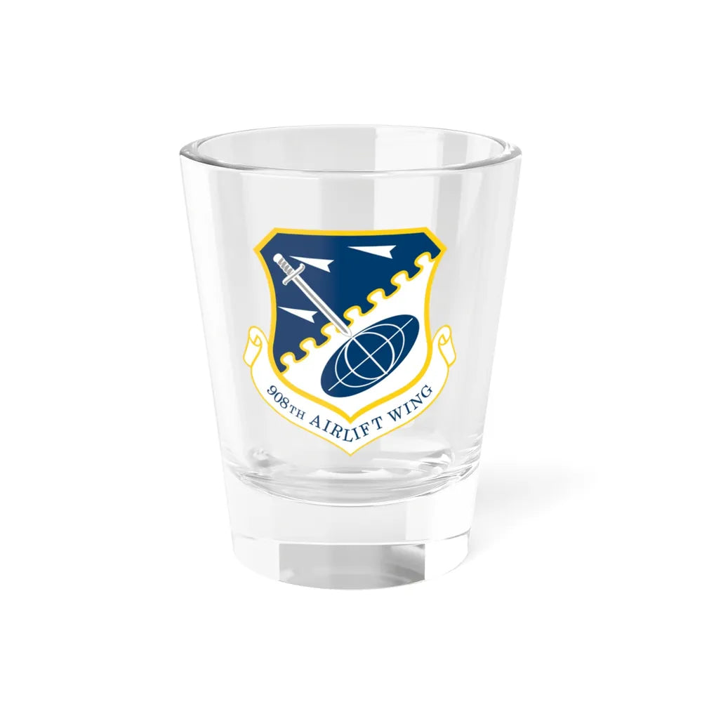 USAF 908th Airlift Wing (U.S. Air Force) Shot Glass 1.5oz 1.5oz - Go Mug Yourself