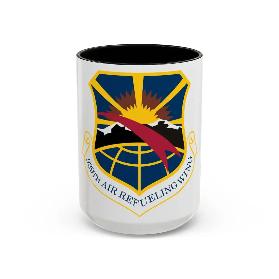 USAF 939th Air Refueling Wing (U.S. Air Force) Accent Coffee Mug 15oz Black - Go Mug Yourself