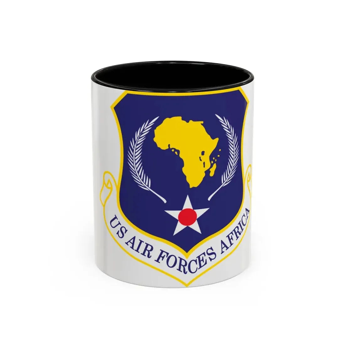USAF Africa (U.S. Air Force) Accent Coffee Mug 11oz Black - Go Mug Yourself