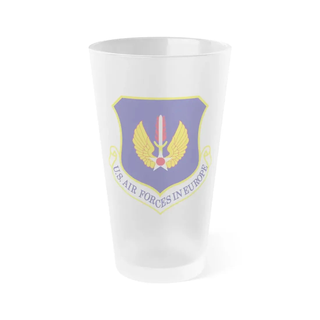 USAF in Europe (U.S. Air Force) Frosted Pint Glass 16oz Default Title - Go Mug Yourself