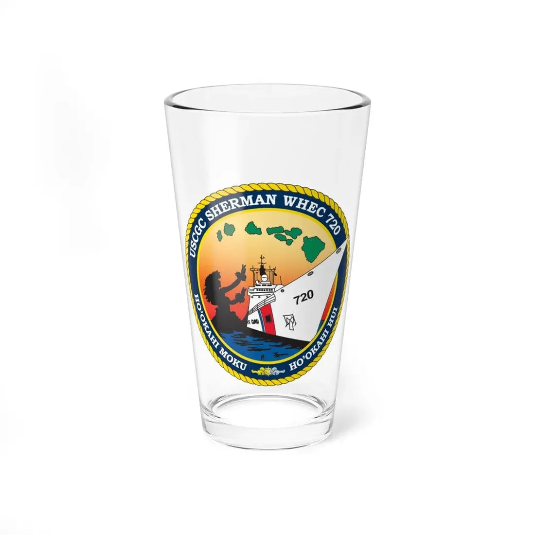 USCCG Sherman (U.S. Coast Guard) Pint Glass 16oz 16oz - Go Mug Yourself