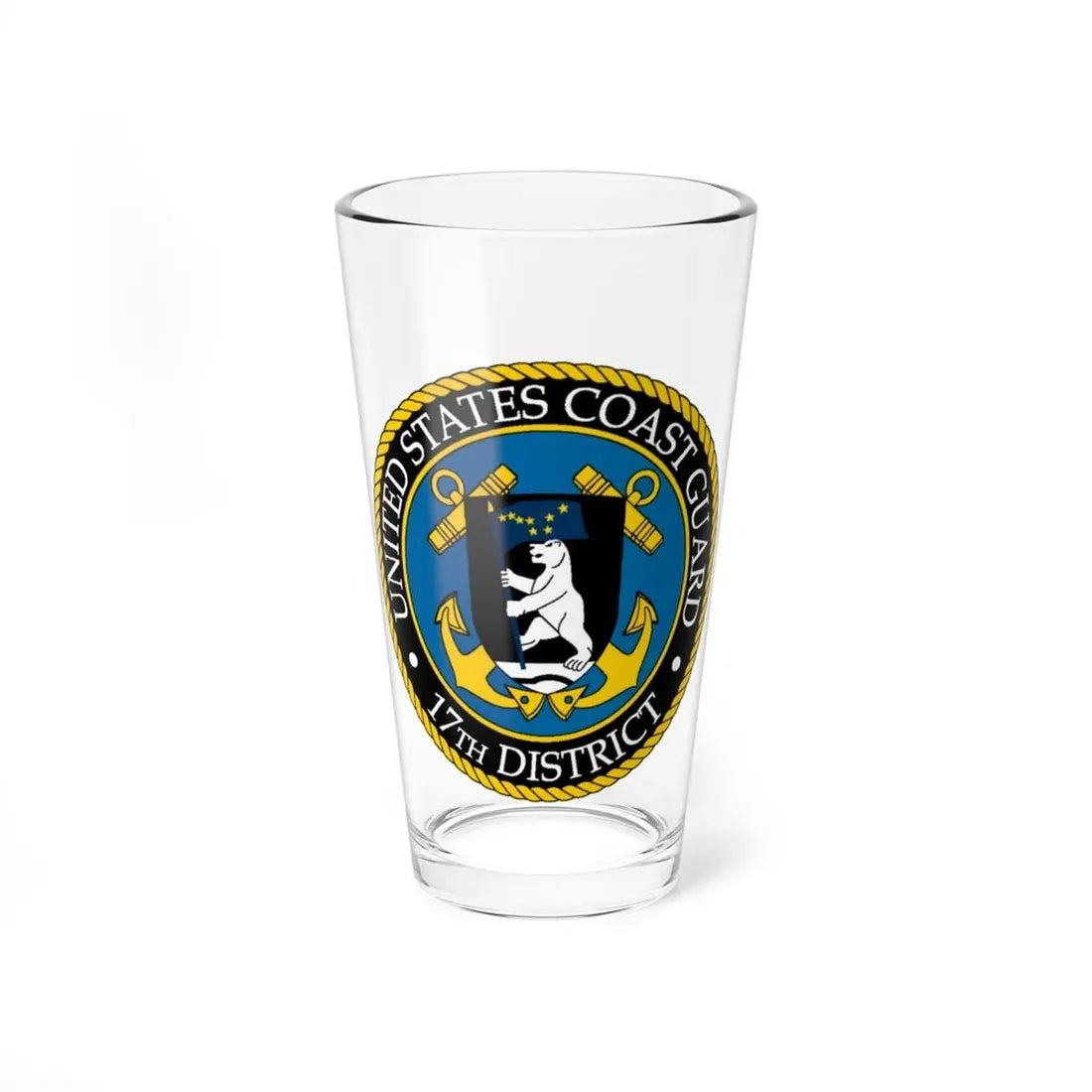 USCG 17th District (U.S. Coast Guard) Pint Glass 16oz 16oz - Go Mug Yourself