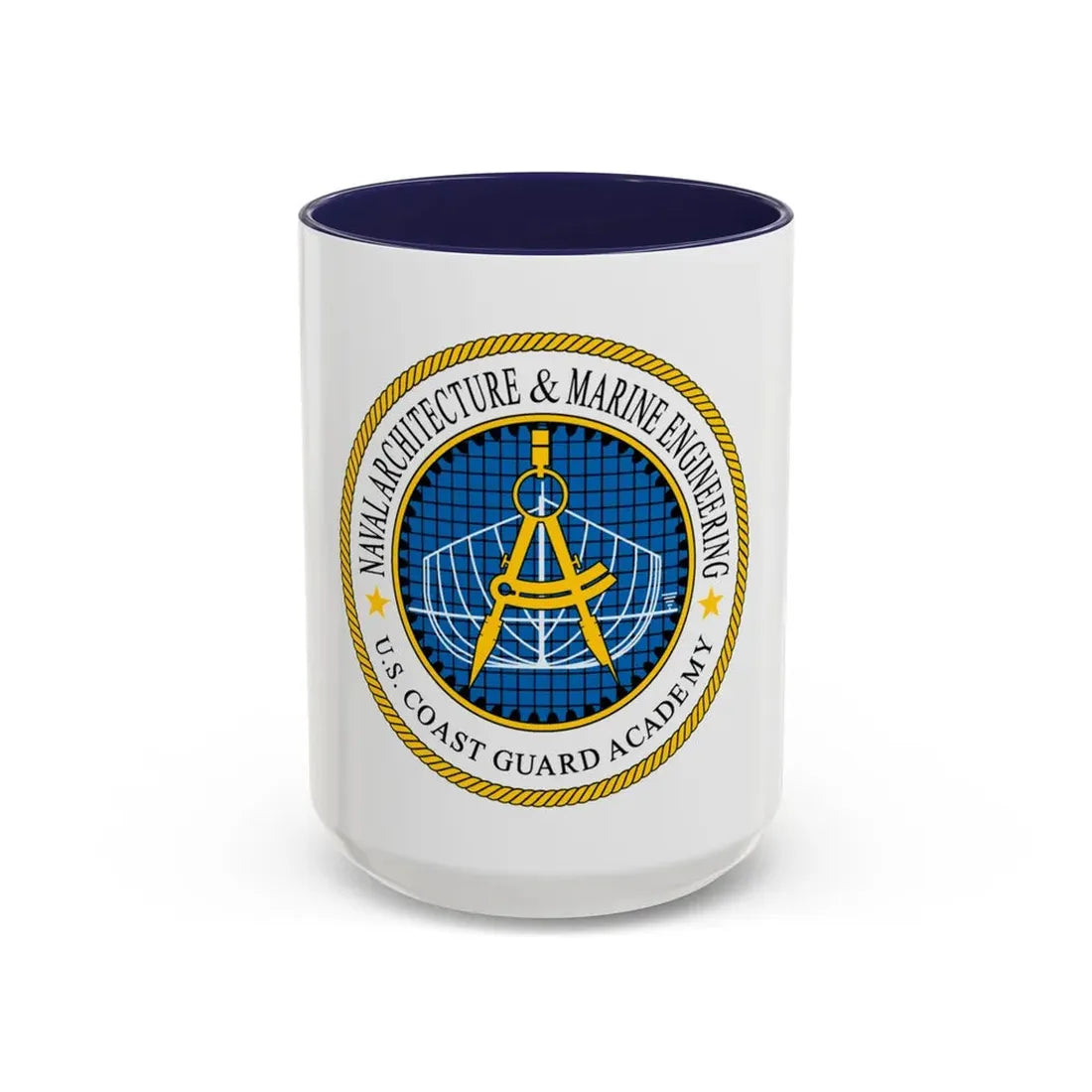 USCG Academy NA&ME (U.S. Coast Guard) Accent Coffee Mug 15oz Navy - Go Mug Yourself