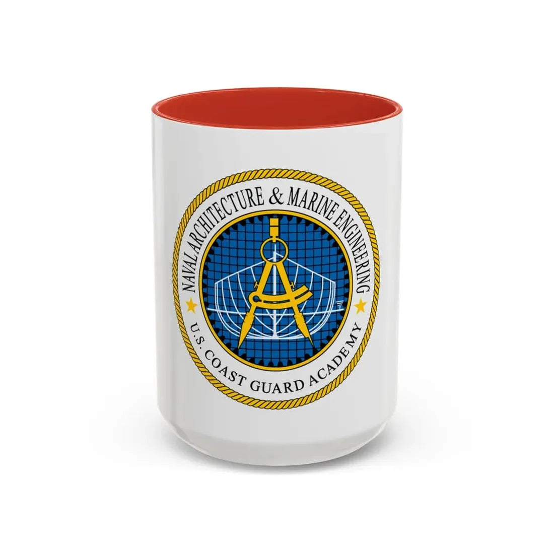 USCG Academy NA&ME (U.S. Coast Guard) Accent Coffee Mug 15oz Red - Go Mug Yourself