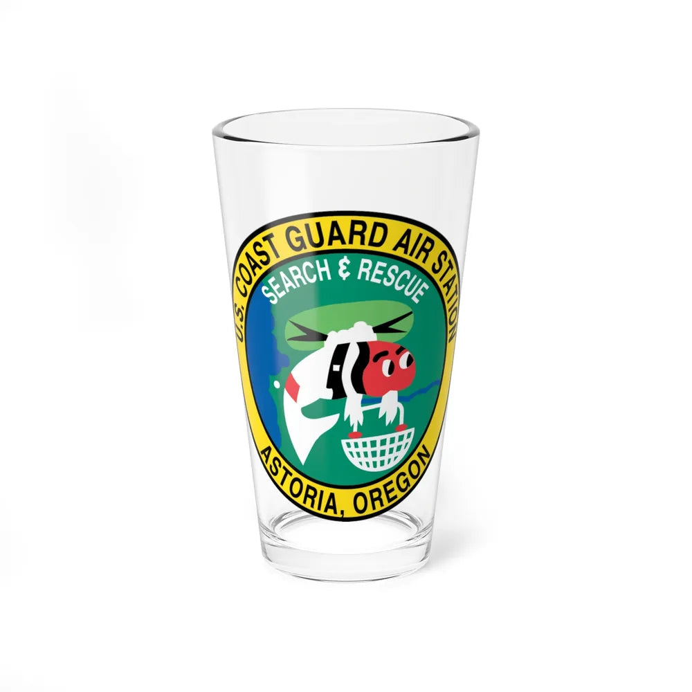 USCG Air Station Astoria (U.S. Coast Guard) Pint Glass 16oz 16oz - Go Mug Yourself