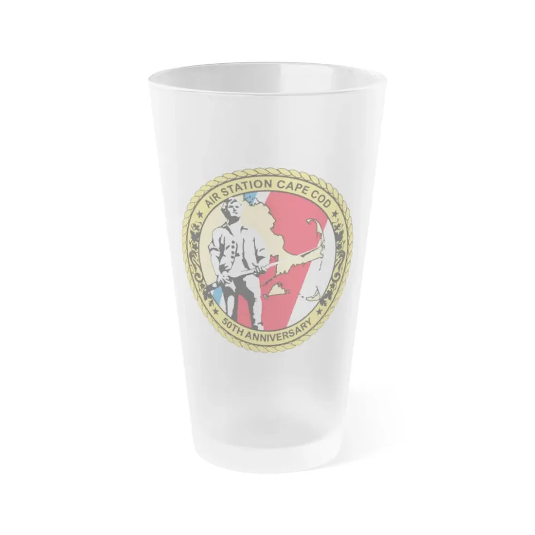 USCG Air Station CAPE COD (U.S. Coast Guard) Frosted Pint Glass 16oz Default Title - Go Mug Yourself