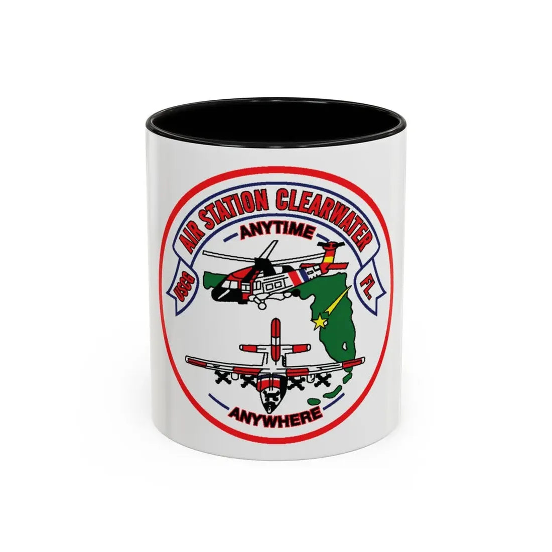 USCG Air Station Clearwater FL (U.S. Coast Guard) Accent Coffee Mug 11oz Black - Go Mug Yourself