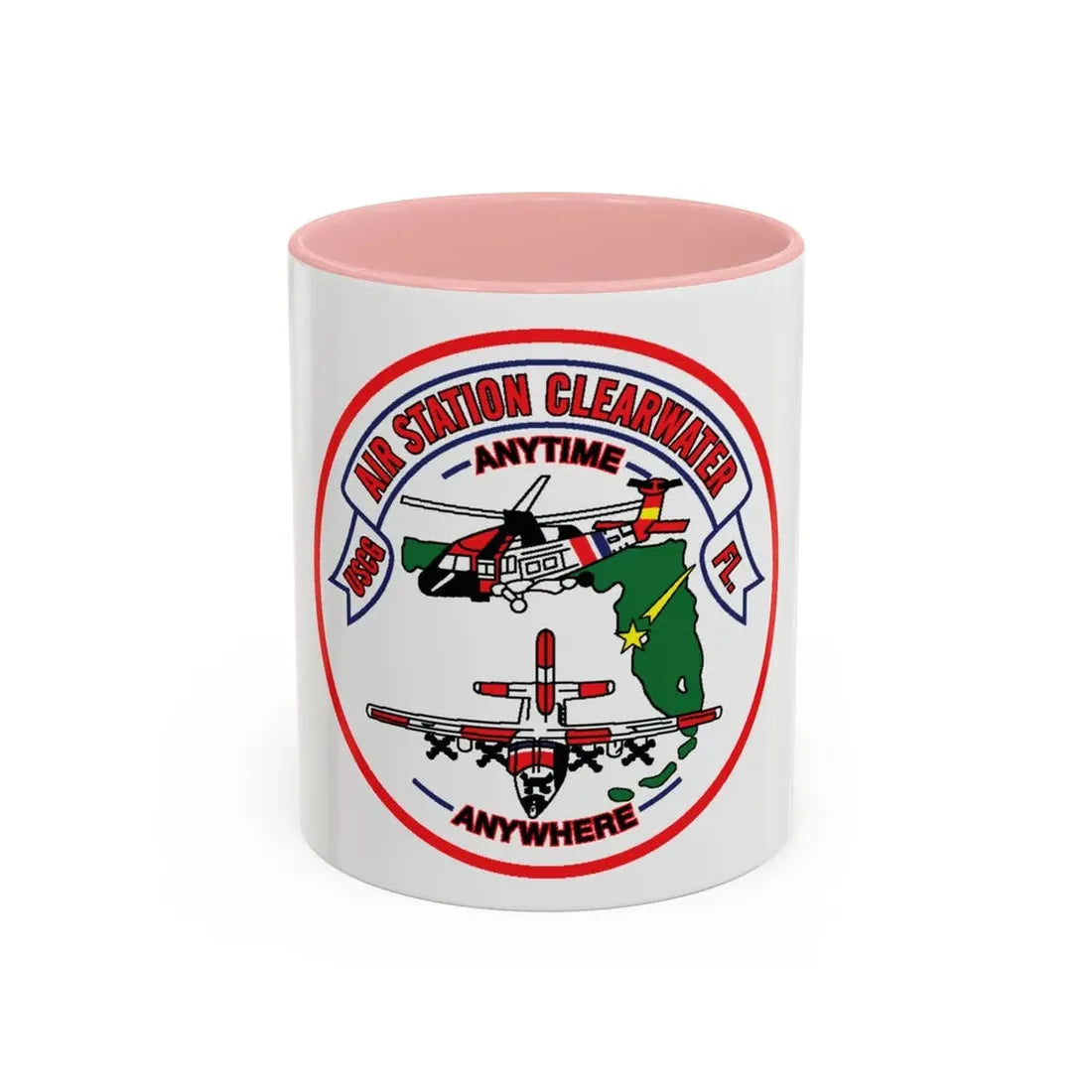 USCG Air Station Clearwater FL (U.S. Coast Guard) Accent Coffee Mug 11oz Pink - Go Mug Yourself