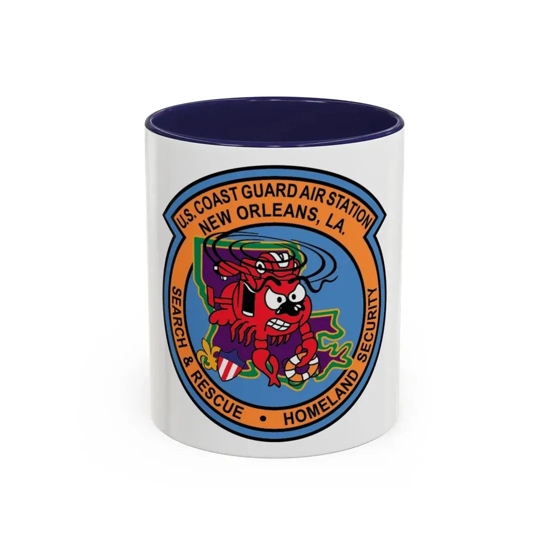 USCG Air Station New Orleans (U.S. Coast Guard) Accent Coffee Mug 11oz Navy - Go Mug Yourself