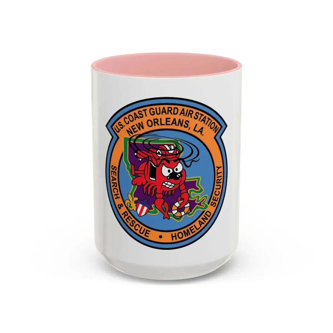 USCG Air Station New Orleans (U.S. Coast Guard) Accent Coffee Mug 15oz Pink - Go Mug Yourself