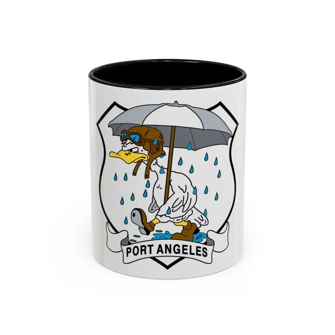 USCG Air Station Port Angeles PAAS (U.S. Coast Guard) Accent Coffee Mug 11oz Black - Go Mug Yourself