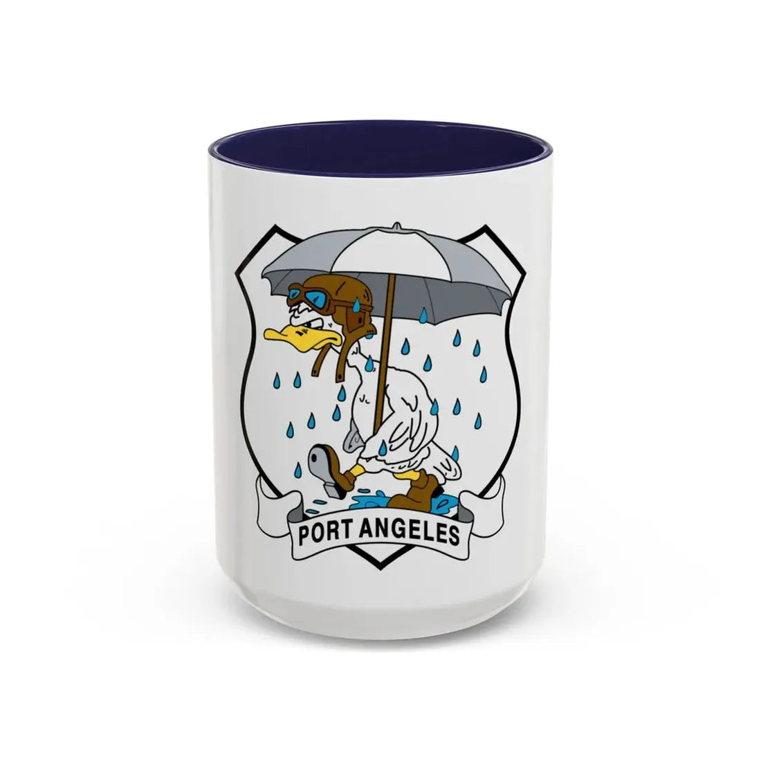 USCG Air Station Port Angeles PAAS (U.S. Coast Guard) Accent Coffee Mug 15oz Navy - Go Mug Yourself