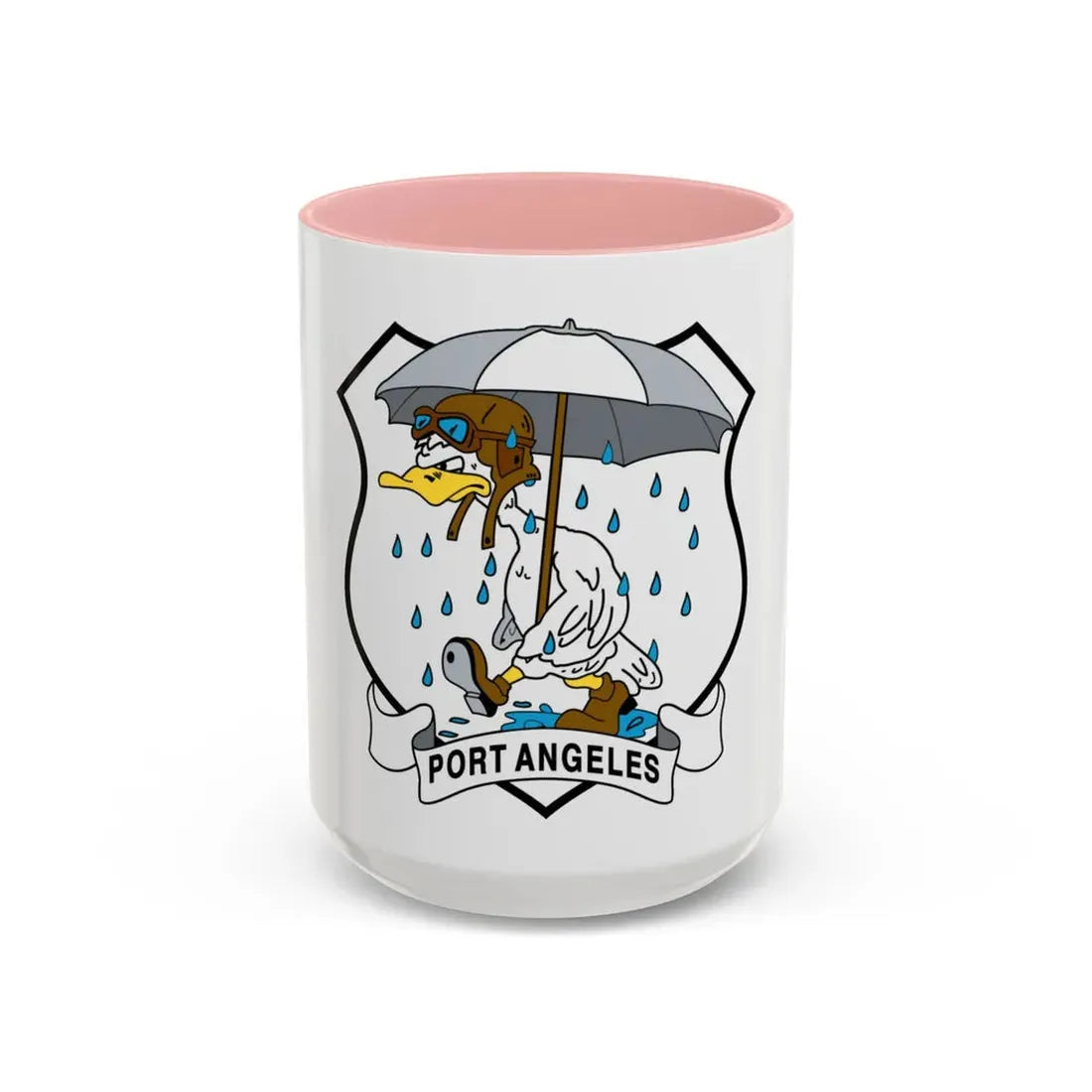 USCG Air Station Port Angeles PAAS (U.S. Coast Guard) Accent Coffee Mug 15oz Pink - Go Mug Yourself
