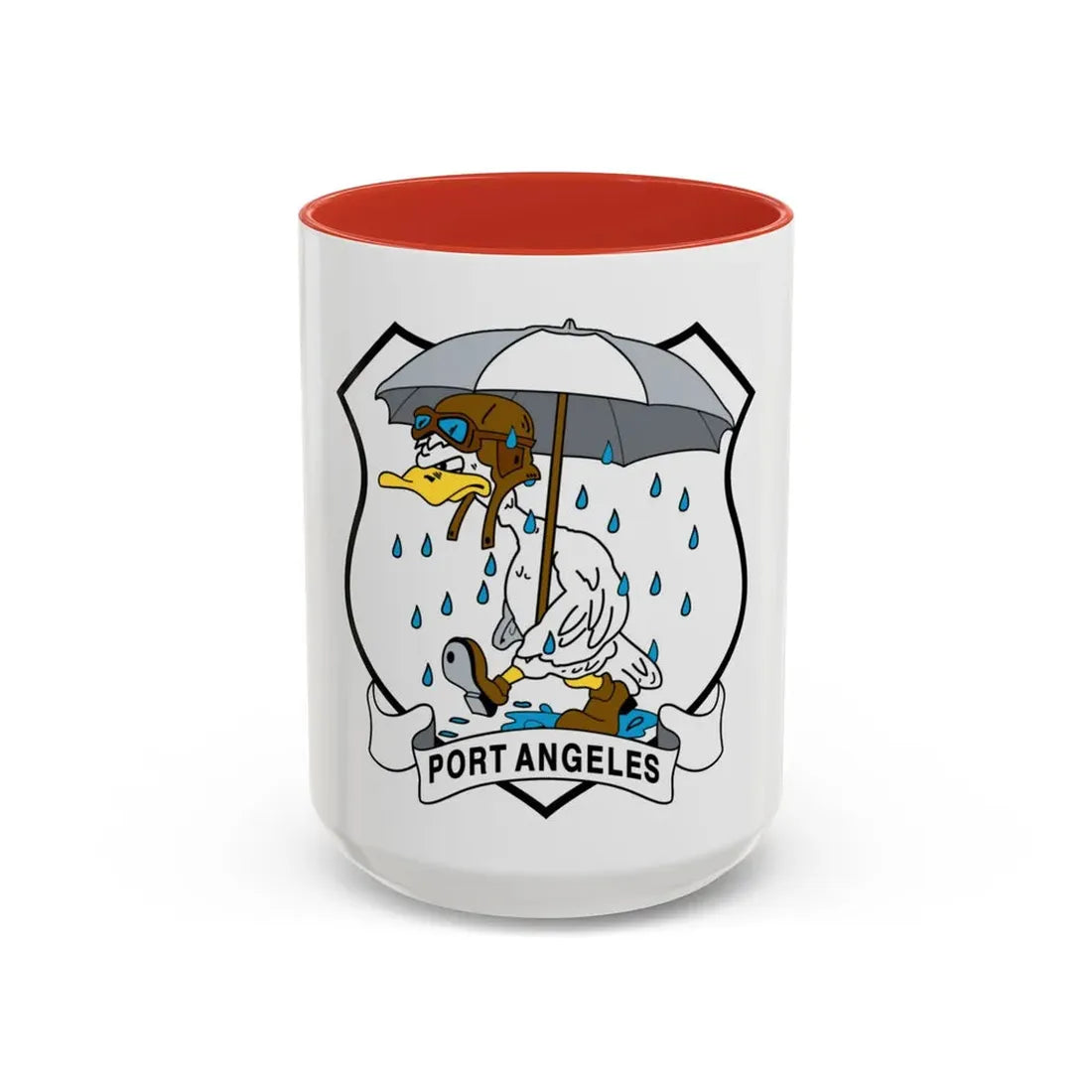 USCG Air Station Port Angeles PAAS (U.S. Coast Guard) Accent Coffee Mug 15oz Red - Go Mug Yourself