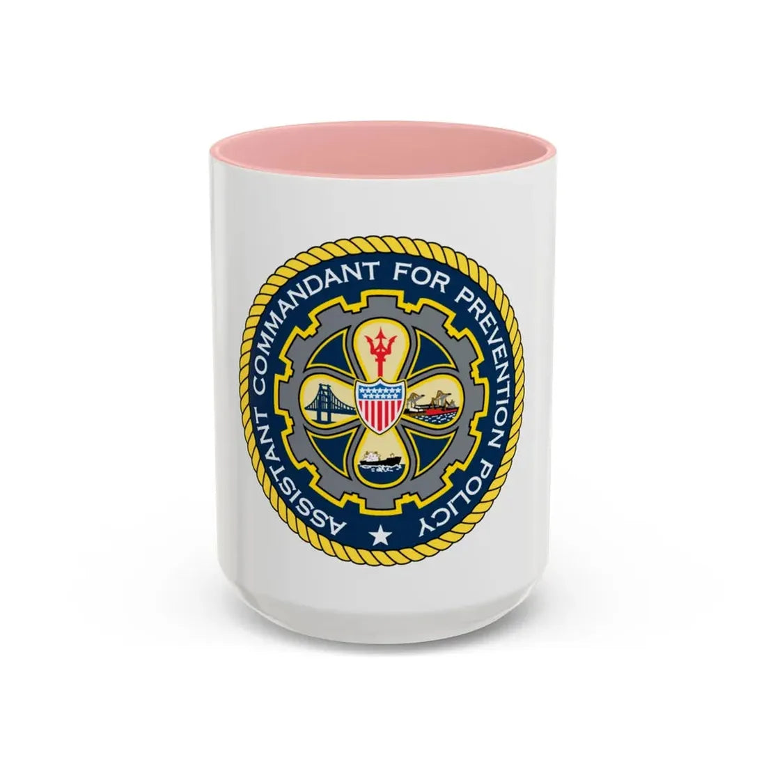 USCG Assistant Commandant for Prevention Policy (U.S. Coast Guard) Accent Coffee Mug 15oz Pink - Go Mug Yourself