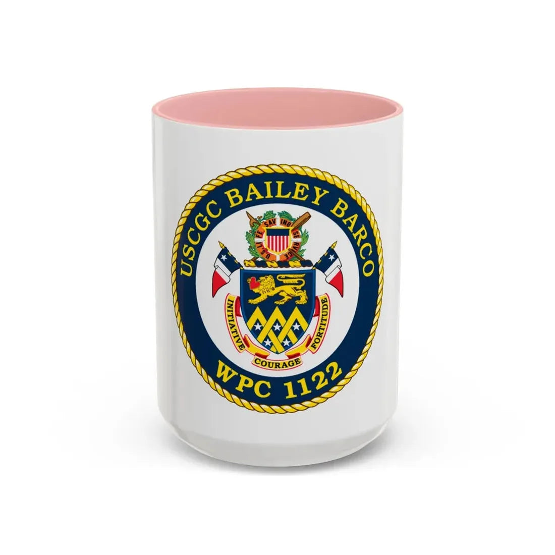 USCG Bailey Barco WPC 1122 (U.S. Coast Guard) Accent Coffee Mug 15oz Pink - Go Mug Yourself