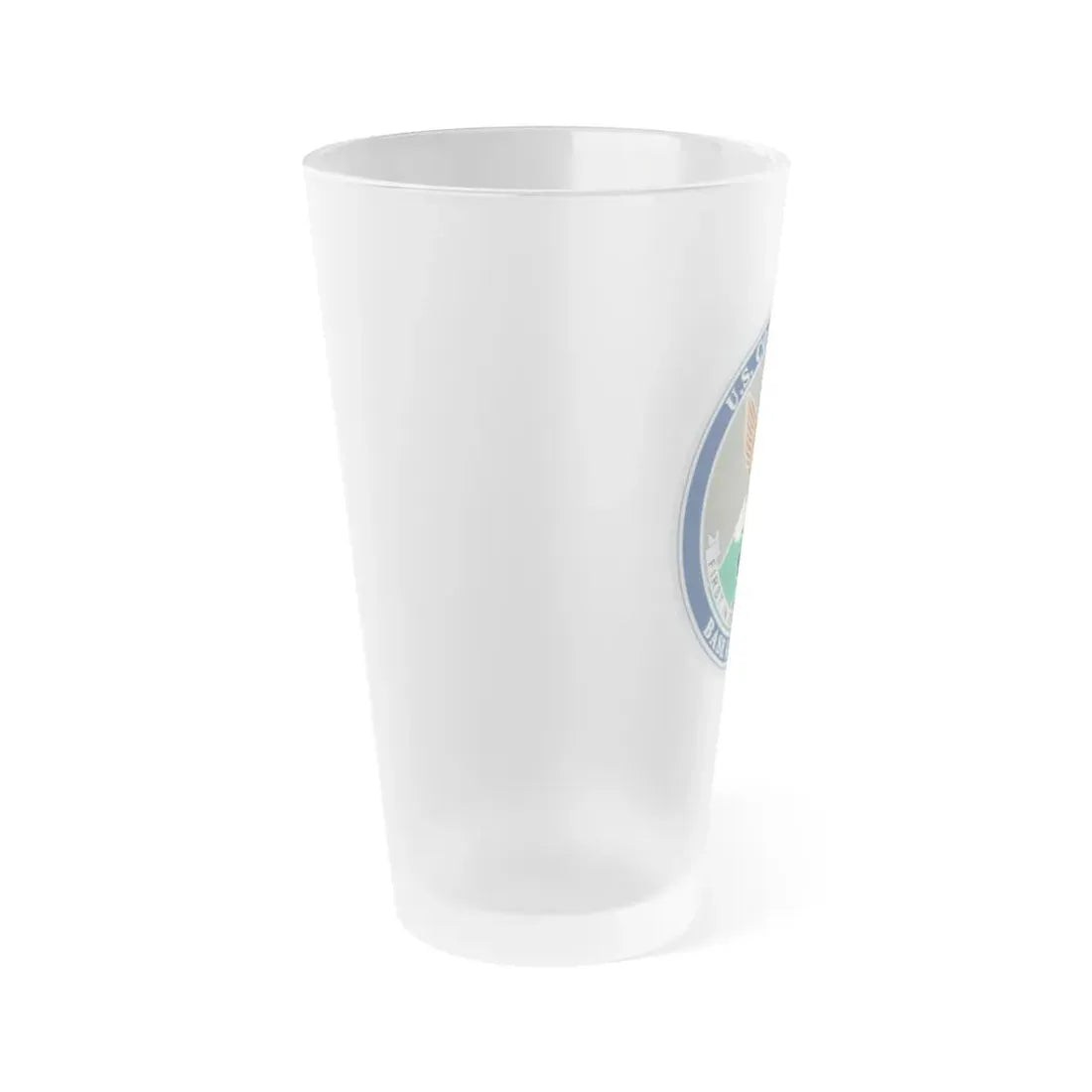 USCG Base Ketchikan (U.S. Coast Guard) Frosted Pint Glass 16oz - Go Mug Yourself
