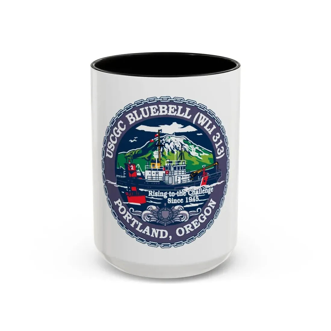 USCG Bluebell WLI 313 Portland Oregon (U.S. Coast Guard) Accent Coffee Mug 15oz Black - Go Mug Yourself