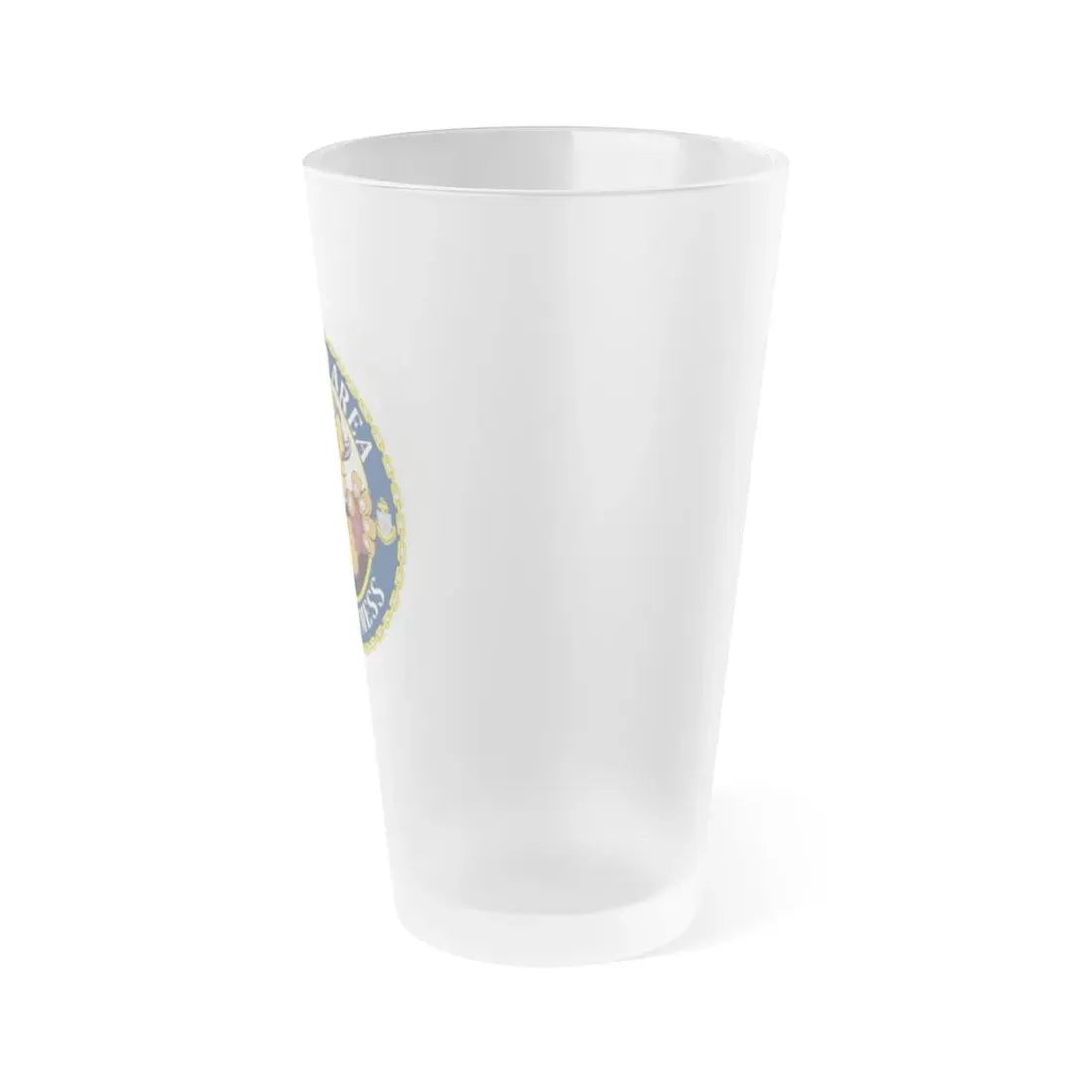USCG Buffalo Area Cheifs Mess (U.S. Coast Guard) Frosted Pint Glass 16oz - Go Mug Yourself