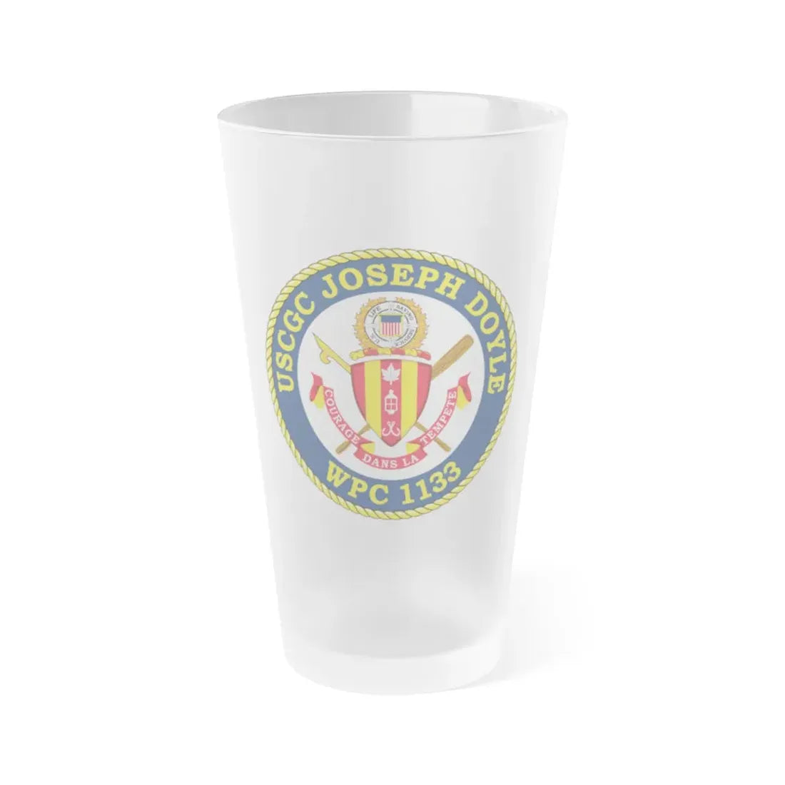 USCG C JOSEPH DOYLE W PC 1133 (U.S. Coast Guard) Frosted Pint Glass 16oz Default Title - Go Mug Yourself