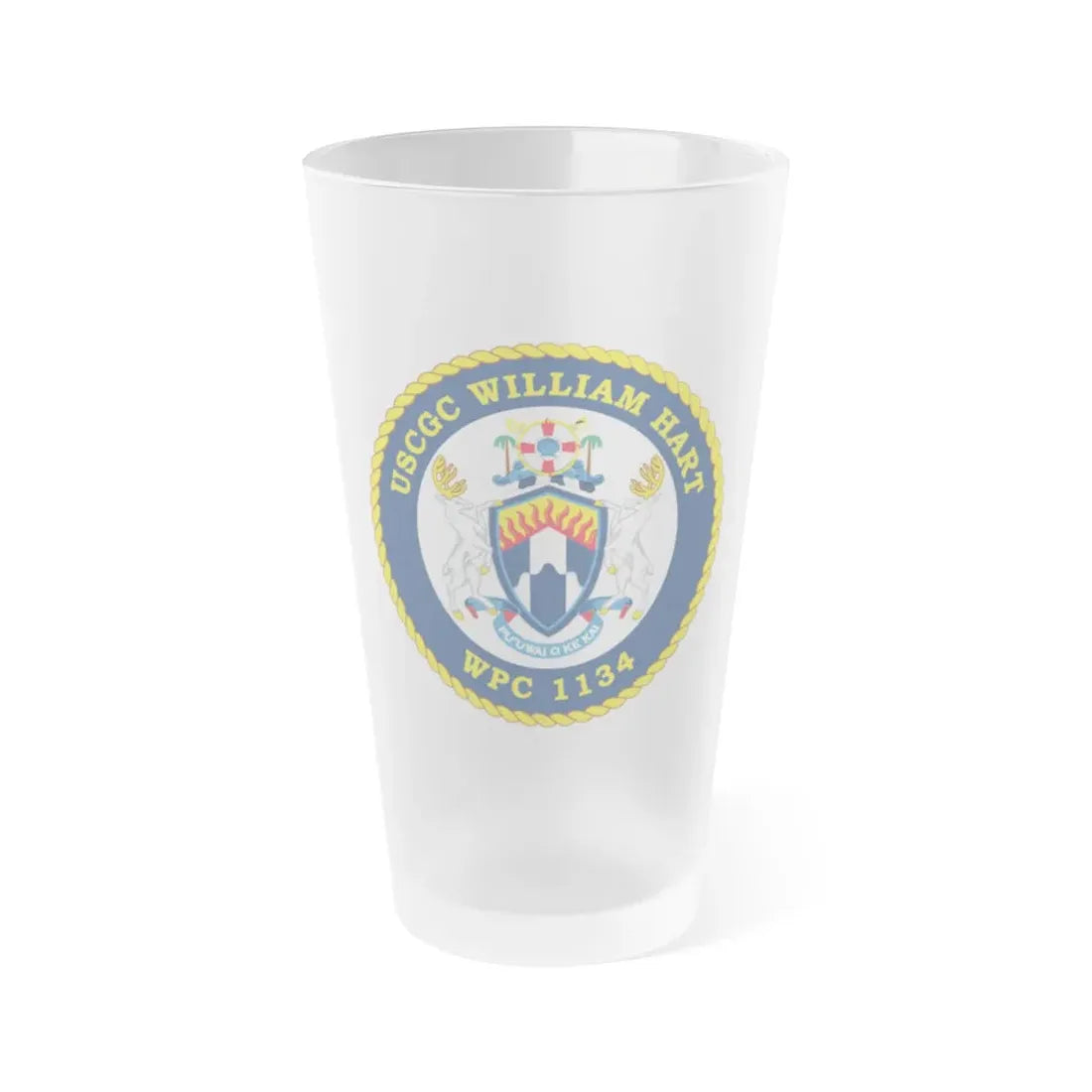 USCG C William Hart WPC 1134 (U.S. Coast Guard) Frosted Pint Glass 16oz Default Title - Go Mug Yourself