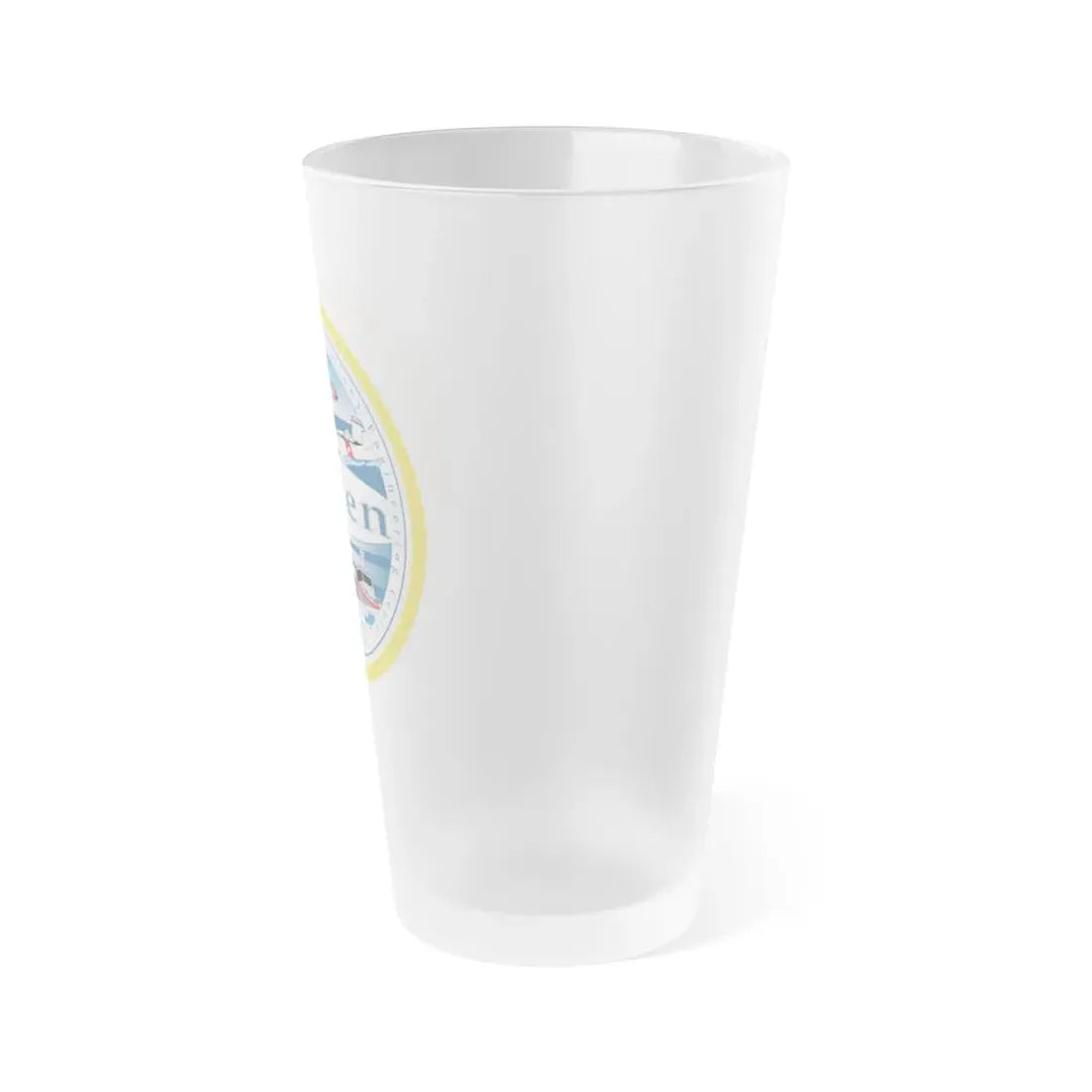 USCG C3 Cen Command Control Comm Engineering (U.S. Coast Guard) Frosted Pint Glass 16oz - Go Mug Yourself
