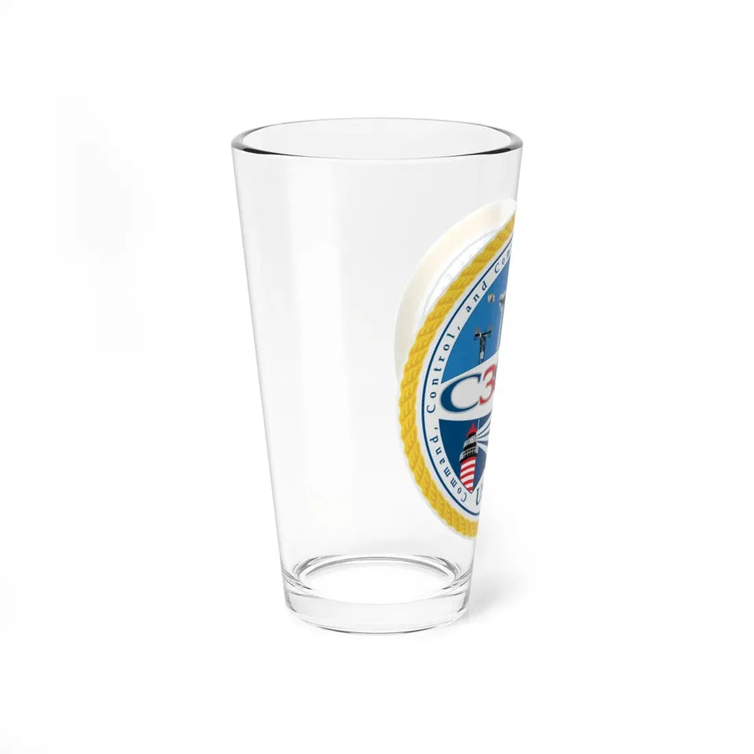 USCG C3 Cen Command Control Comm Engineering (U.S. Coast Guard) Pint Glass 16oz - Go Mug Yourself
