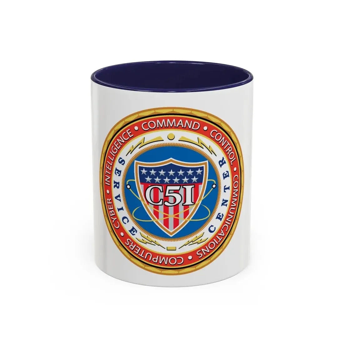 USCG C51SC (U.S. Coast Guard) Accent Coffee Mug 11oz Navy - Go Mug Yourself