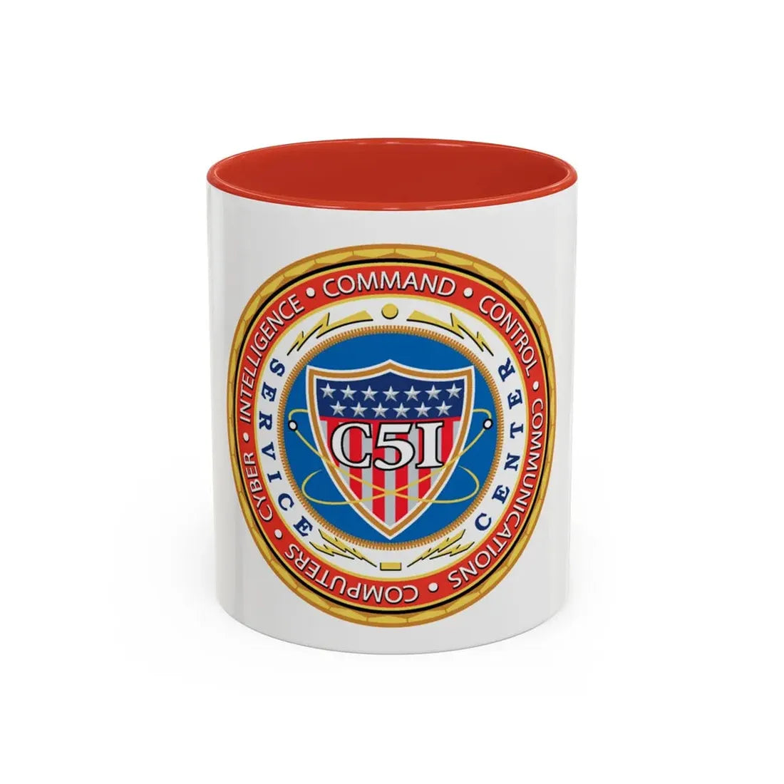 USCG C51SC (U.S. Coast Guard) Accent Coffee Mug 11oz Red - Go Mug Yourself
