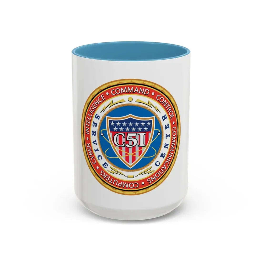 USCG C51SC (U.S. Coast Guard) Accent Coffee Mug 15oz Light Blue - Go Mug Yourself