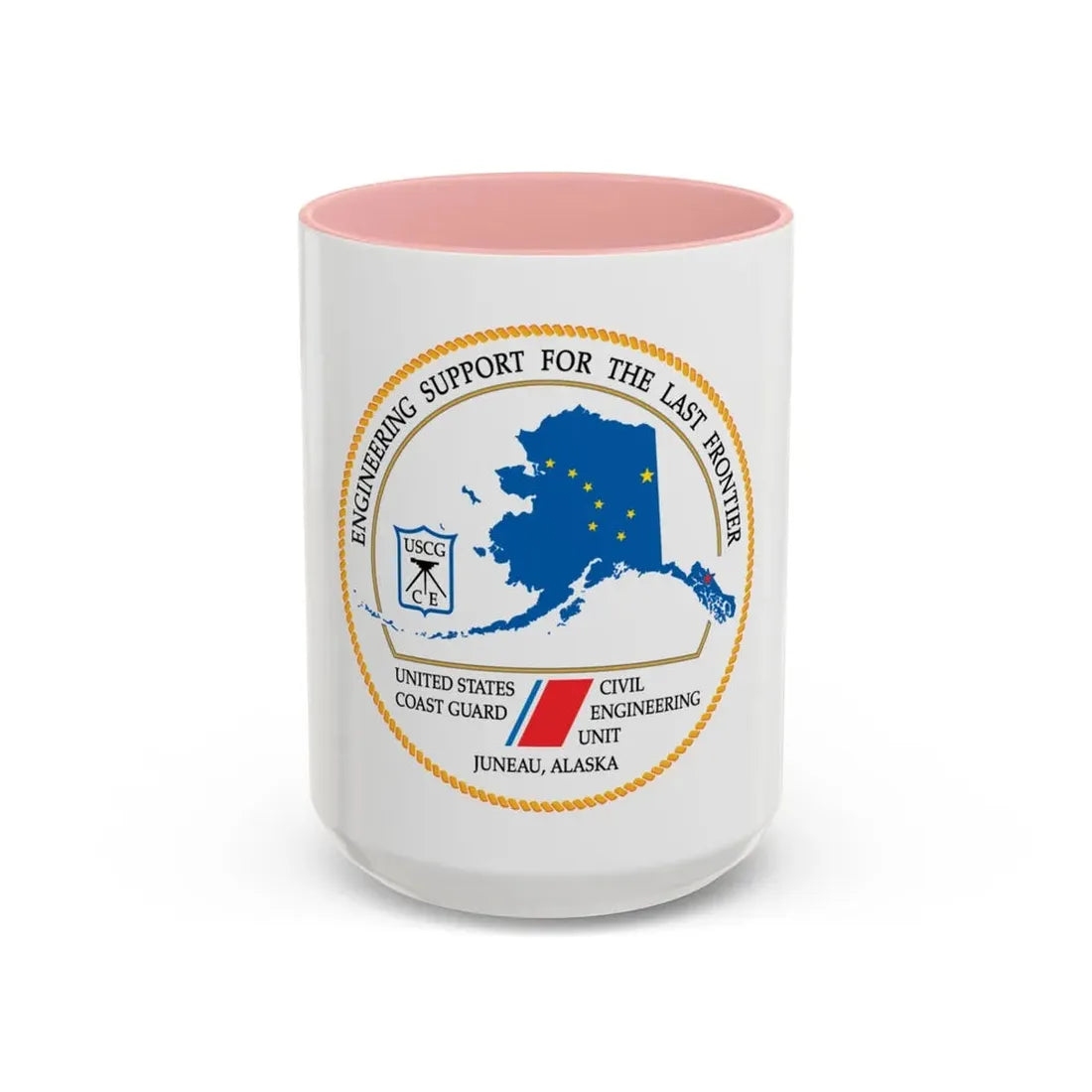 USCG CEU Juneau NEW 08 (U.S. Coast Guard) Accent Coffee Mug 15oz Pink - Go Mug Yourself