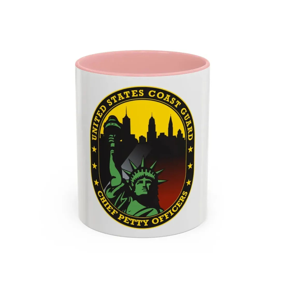 USCG Chief Petty Officer CPO (U.S. Coast Guard) Accent Coffee Mug 11oz Pink - Go Mug Yourself